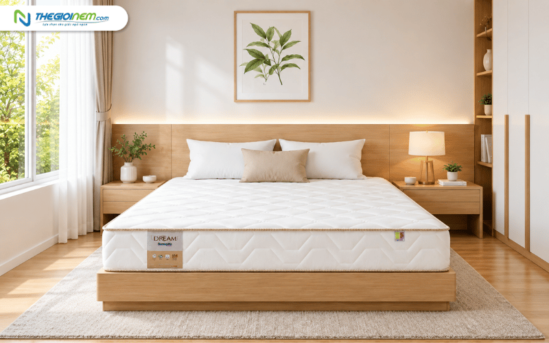 Nệm lò xo kháng cháy Dunlopillo Dream Plush