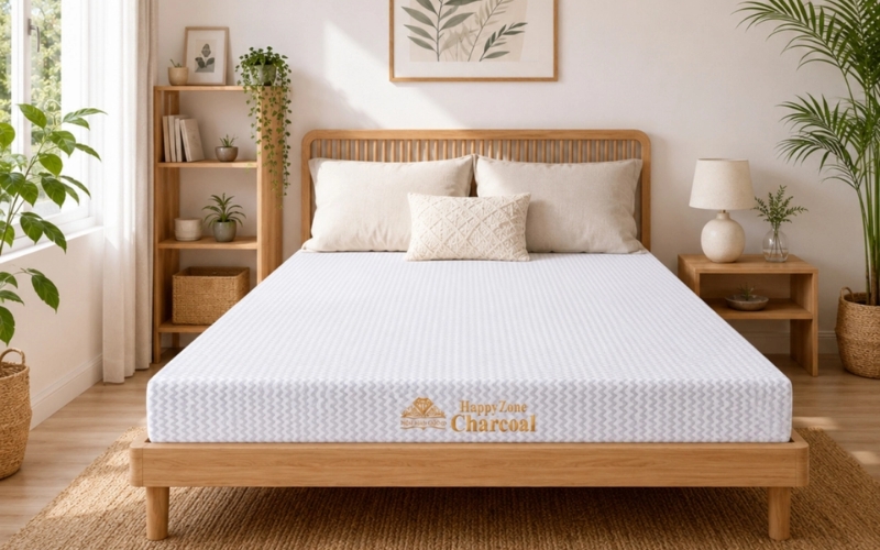 Nệm cao su Kim Cương 3 Zone than hoạt tính Happyzone Charcoal