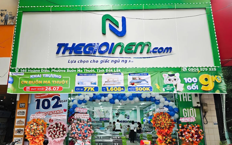 Thế Giới Nệm tại 146 Hoàng Diệu phường Buôn Ma Thuột Đăk Lăk
