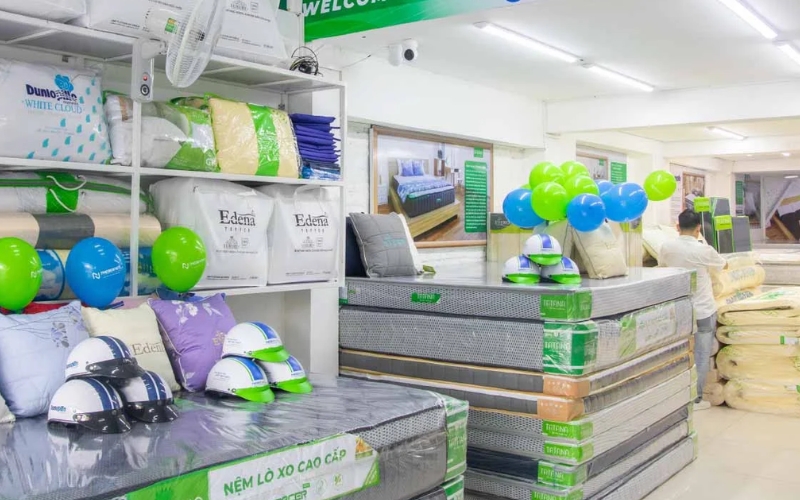 Cửa hàng nệm chính hãng với nhiều dòng sản phẩm dành cho khách hàng tại phường Phước Hậu, Vĩnh Long.