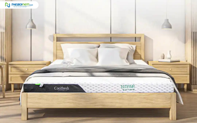 Các dòng nệm TATANA với nhiều chất liệu và thiết kế khác nhau.