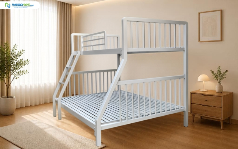 Giường tầng sắt tiết kiệm diện tích cho phòng trọ và khu lưu trú tại Nha Trang