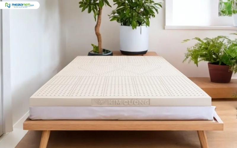 Nệm 1m x 2m dành cho giường đơn trong phòng ngủ nhỏ.