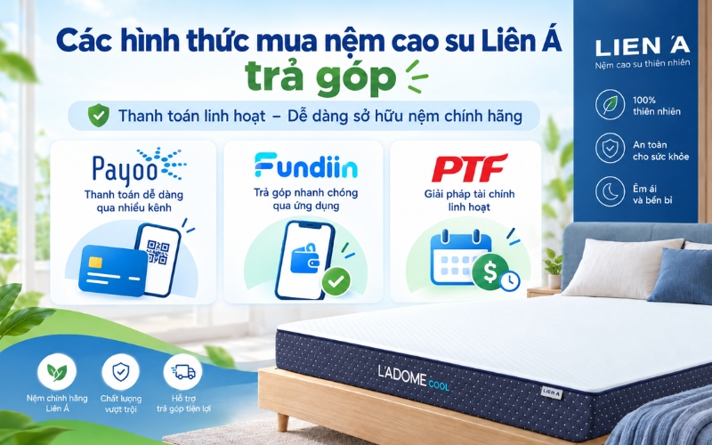 Đa dạng các hình thức trả góp tại Thế Giới Nệm