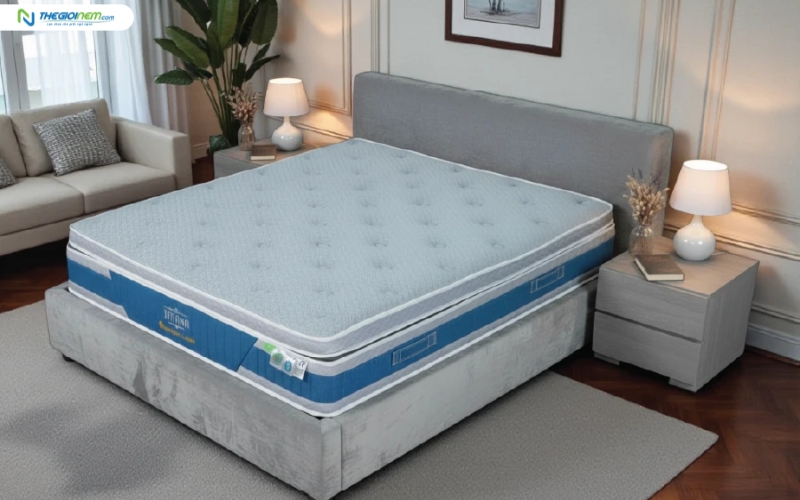 Nệm lò xo túi TATANA Supreme Latex kích thước 140 x 200 cm.