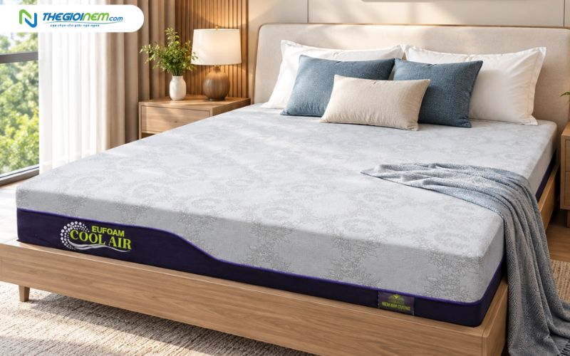 Nệm foam 1m8 x 2m với cấu tạo nhiều lớp nâng đỡ