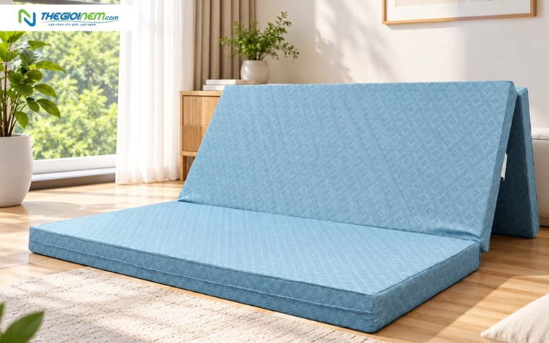 Nệm bông ép 2m x 2m có bề mặt phẳng và thiết kế chắc chắn