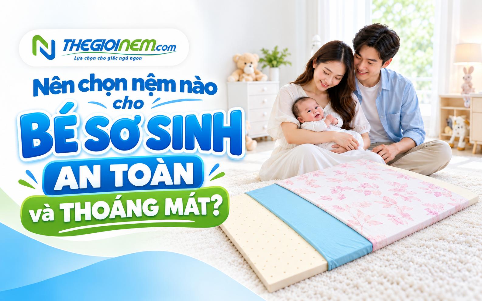 Nên chọn mua loại nệm nào cho bé sơ sinh an toàn và thoáng mát?