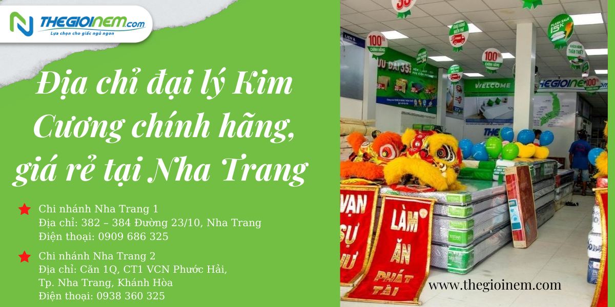 Đại lý nệm Kim Cương chính hãng giá rẻ tại Nha Trang
