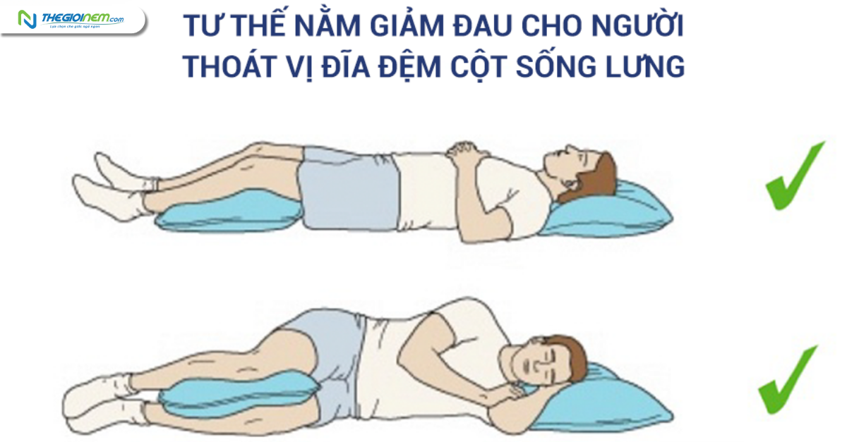 Tư thế nằm và ngồi cho người thoát vị đĩa đệm giúp giảm đau nhức