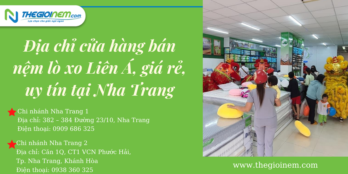 Nơi bán nệm lò xo Liên Á giá rẻ, uy tín tại Nha Trang | Thegioinem.com