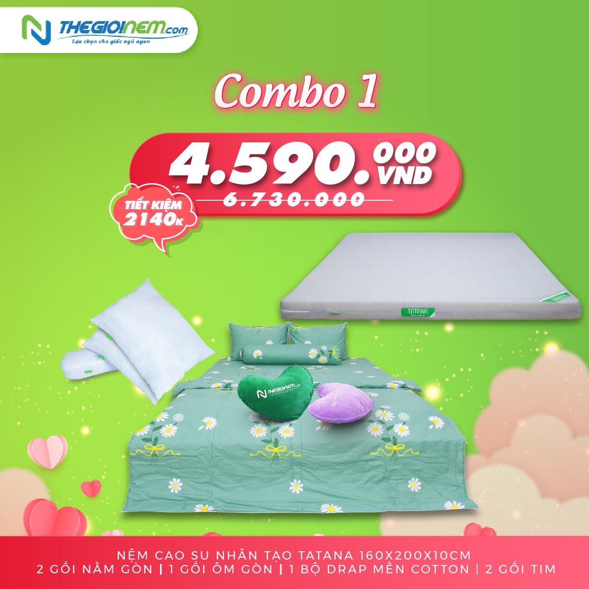 Combo Nệm Cưới 1