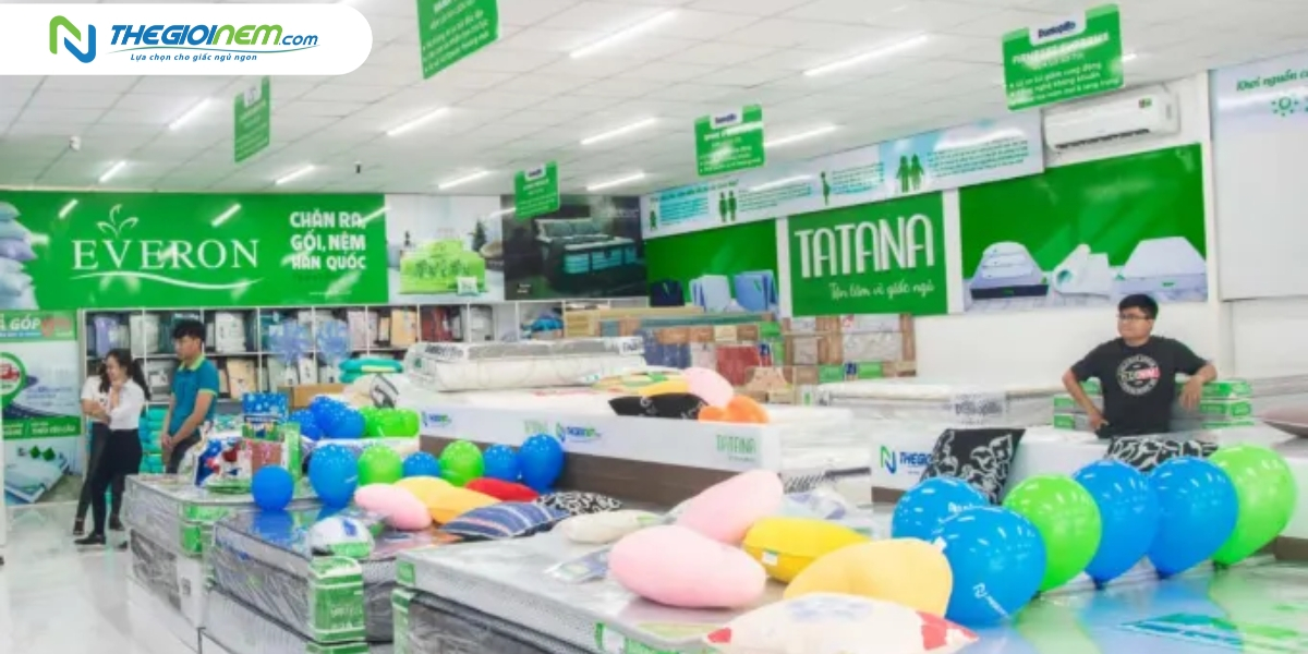 Cửa hàng nệm cao su Tatana giá rẻ tại Thuận An - Bình Dương