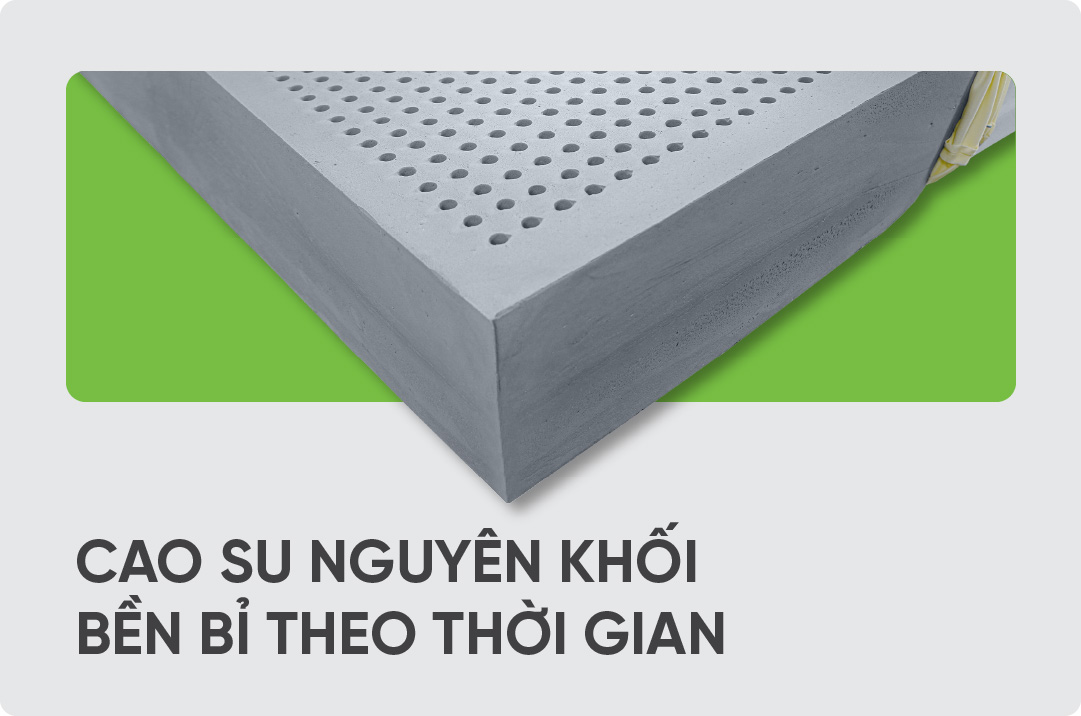 Đệm cao su thiên nhiên than hoạt tính Tatana Cool Grey