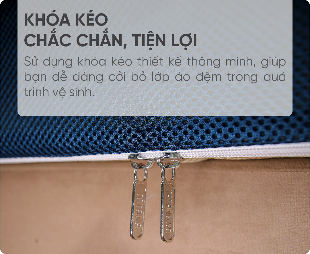 Đệm cao su thiên nhiên than hoạt tính Tatana Cool Grey