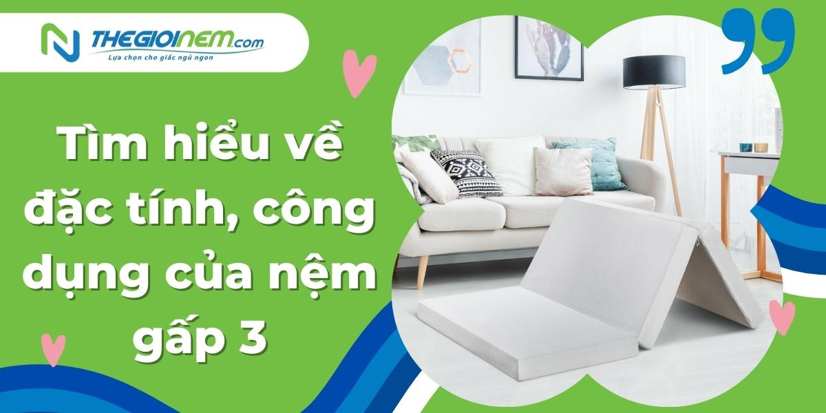 Địa điểm mua nệm gấp 3 Cần Thơ chính hãng giá rẻ|Thegioinem.com