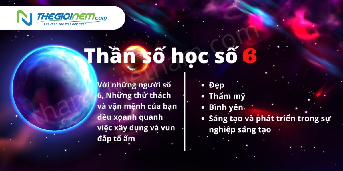 Giải mã ý nghĩa thần số học của số 6 - Thế Giới Nệm