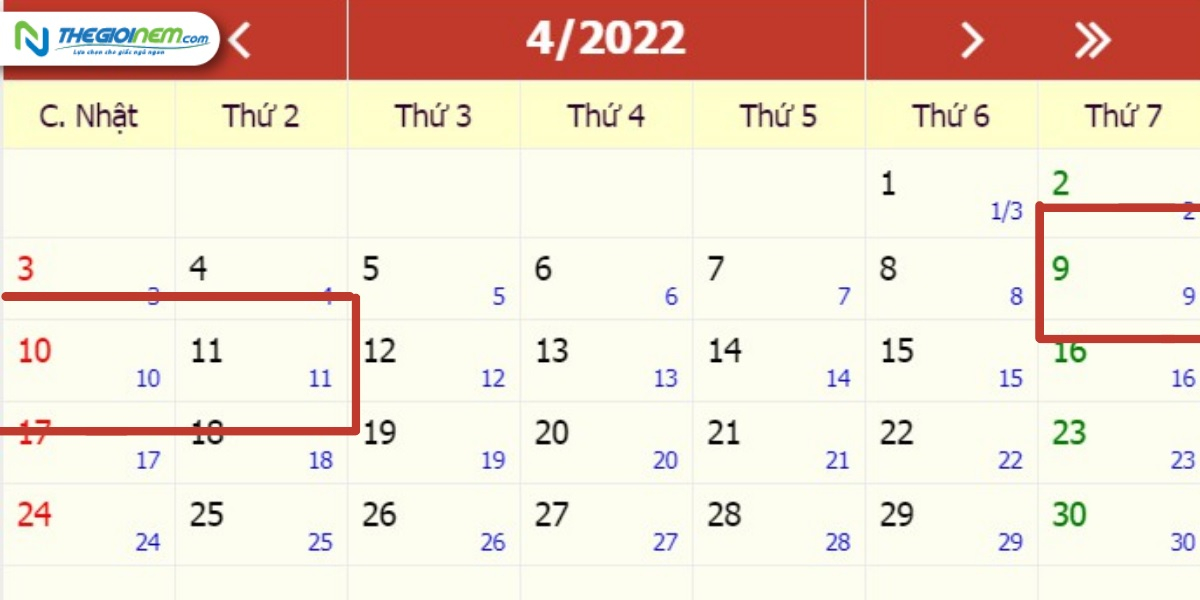 Lịch nghỉ lễ giỗ tổ Hùng Vương và 30/4/2022 10