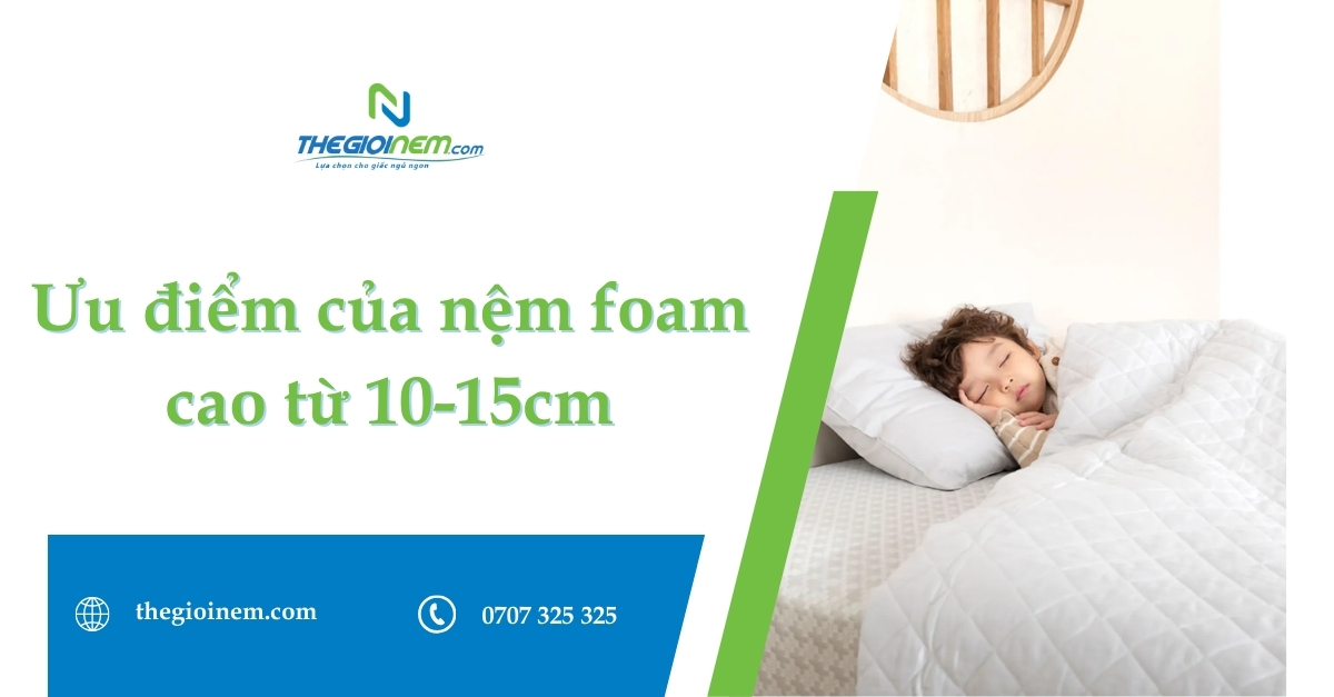 Nệm Foam cao từ 10-15cm