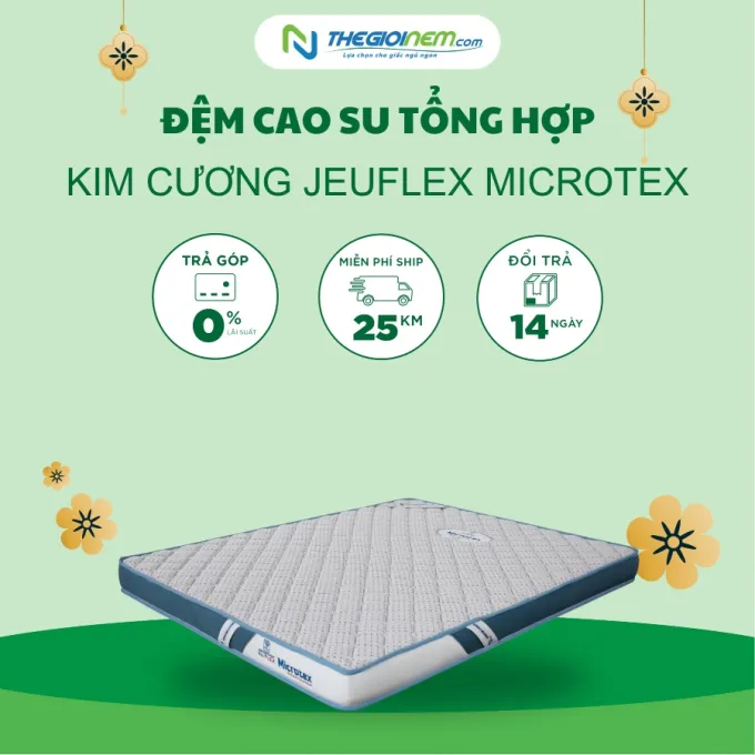 Đệm Cao Su Tổng Hợp Euflex Microtex Giảm 25% + Quà|Thegioinem.com