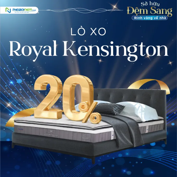 Đệm Lò Xo Dunlopillo Royal Kensington Giảm 20% + Quà |Thegioinem.com