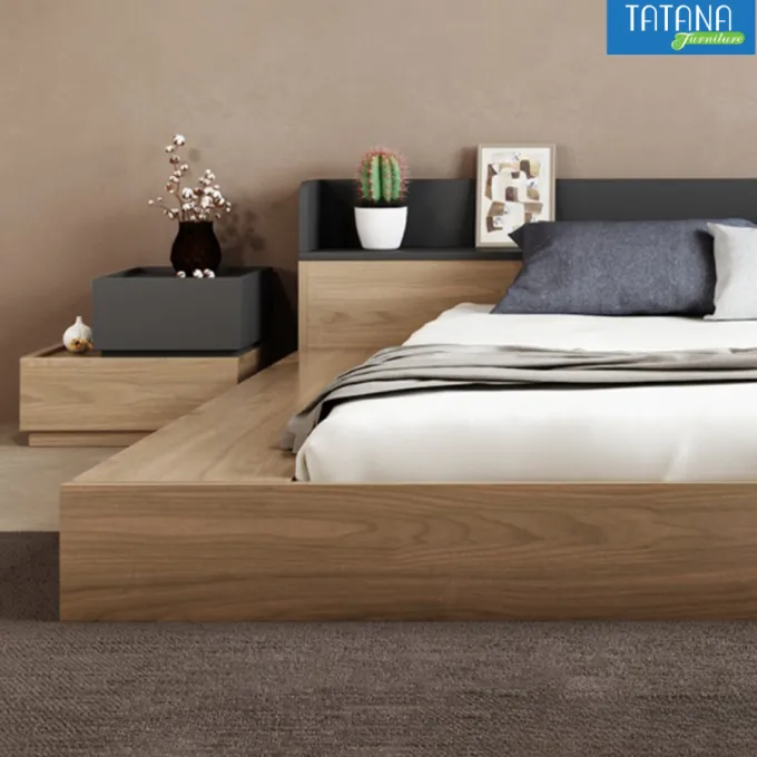 Giường gỗ Tatana MDF033 chất lượng bền lâu ưu đãi 15% tại Thegioinem.com