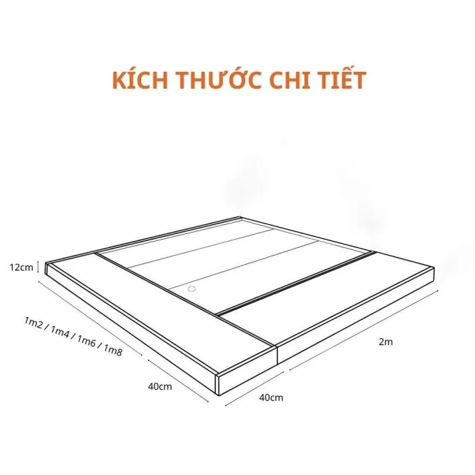 Giường Ngủ Bệt Tatami Mở Rộng MDF044 thiết kế nhỏ gọn, tiện lợi, giá ưu đãi hấp dẫn