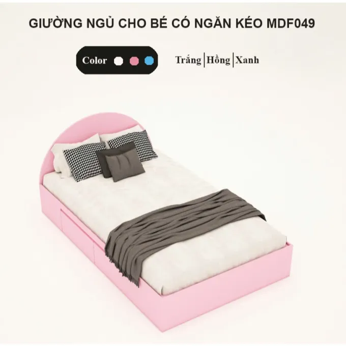 Giường Ngủ Gỗ Ngăn Kéo Cho Bé Tatana MDF049 thiết kế tiện lợi, sang trọng