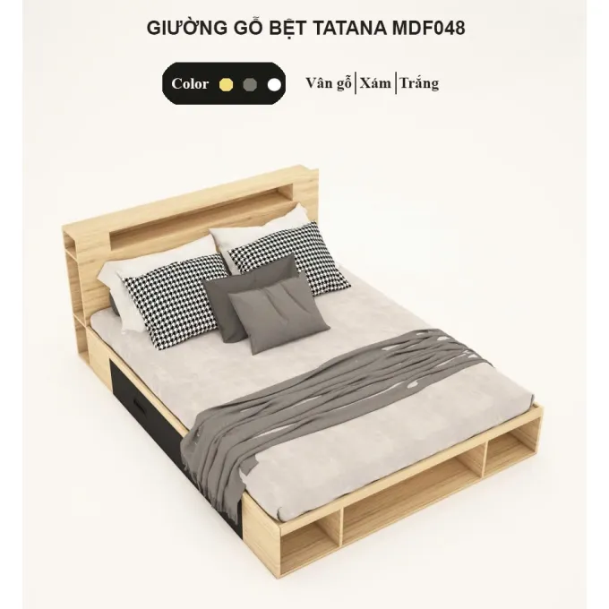 Giường Ngủ Hộp Ngăn Kéo Tatana MDF048 tiện lợi sử dụng 