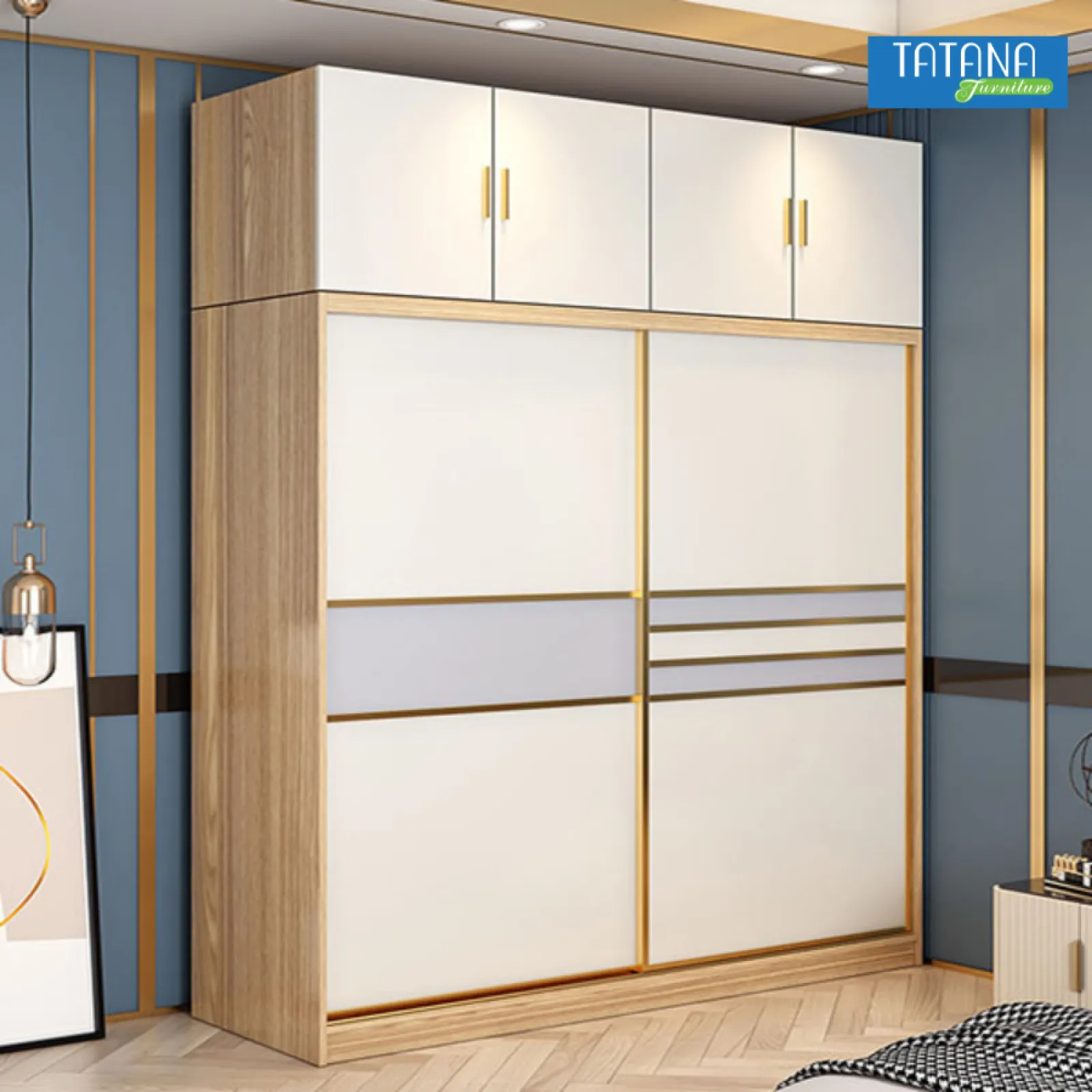 Tủ Quần Áo Gỗ Đinh Hương 6 Cánh 2 Tầng Cao Cấp Chất Lượng