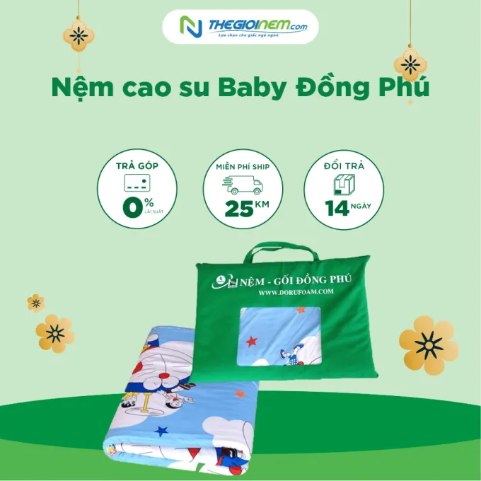 Nệm cao su Baby Đồng Phú Giảm 10% + Quà Tặng Tại Thegioinem.com