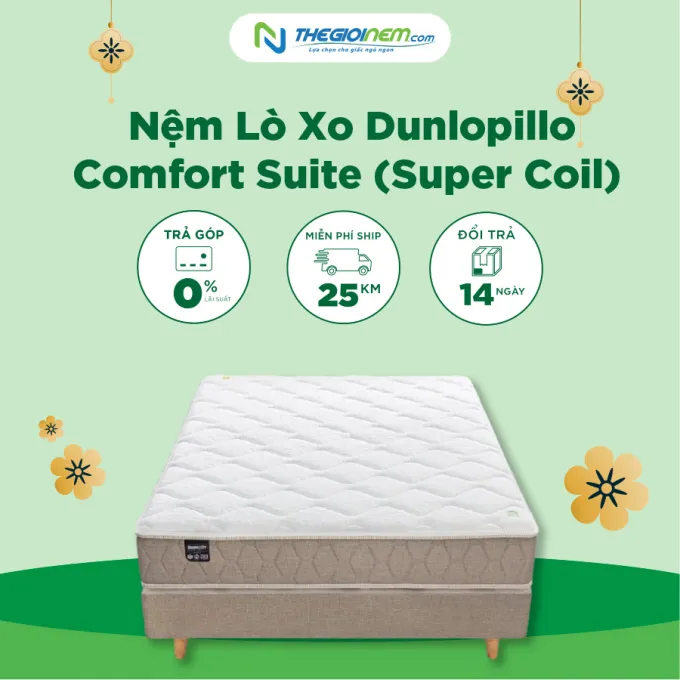 Nệm Lò Xo Dunlopillo Comfort Suite (Super Coil) KM 20% | Thegioinem.com