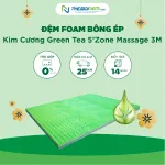Đệm Foam bông ép Kim Cương Green Tea 5'Zone Massage 3M