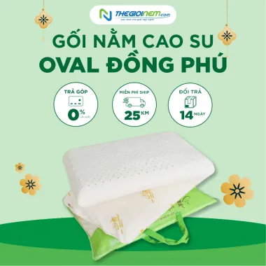 Gối Cao Su Oval Đồng Phú