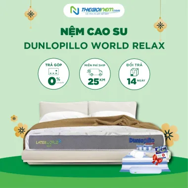 Nệm Cao Su Dunlopillo Latex World Relax - 10cm