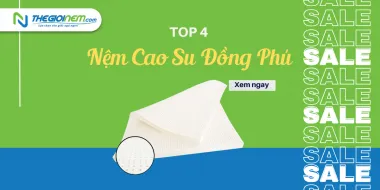 Top 4 nệm cao su Đồng Phú khuyến mãi hấp dẫn tại Thegioinem.com
