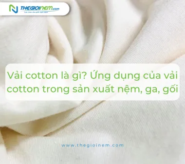 Vải cotton là gì? Ứng dụng của vải cotton trong sản xuất nệm, ga, gối