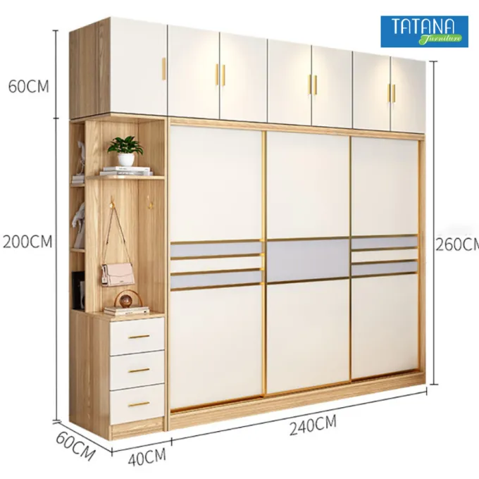 Tủ quần áo Tatana TU032 ưu đãi giảm hấp dẫn kích thước rộng rãi sử dụng