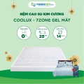 Nệm Cao Su Thiên Nhiên Kim Cương Coolux - 7Zone Gel Mát