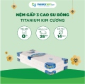 Nệm gấp 3 cao su bông Titanium Kim Cương