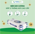 Nệm Kim Cương Gấp 3 Thông Hơi Cao Cấp