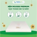 Nệm Mousse Premium Vạn Thành BH 12 Năm