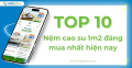 Top 10 nệm cao su 1m2 đáng mua nhất hiện nay