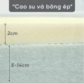 Đệm cao su bông TATANA gấp 3