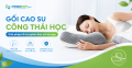 Gối cao su công thái học hỗ trợ giảm đau cổ vai gáy