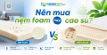 Nên mua nệm foam hay cao su?