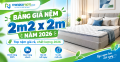 Nệm 2m2 x 2m giá bao nhiêu? Top nệm giá rẻ, chất lượng 2026