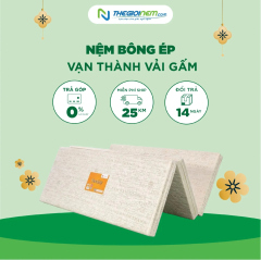 Nệm Bông Ép Vạn Thành Vải Gấm Giảm 30%