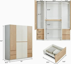 Tủ quần áo Tatana TU043 thiết kế hiện đại, sang trọng ưu đãi hấp dẫn tại Thế Giới Nệm