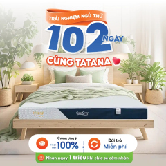 Nệm cao su than hoạt tính TATANA Cool Grey êm ái, hàng chất lượng cao